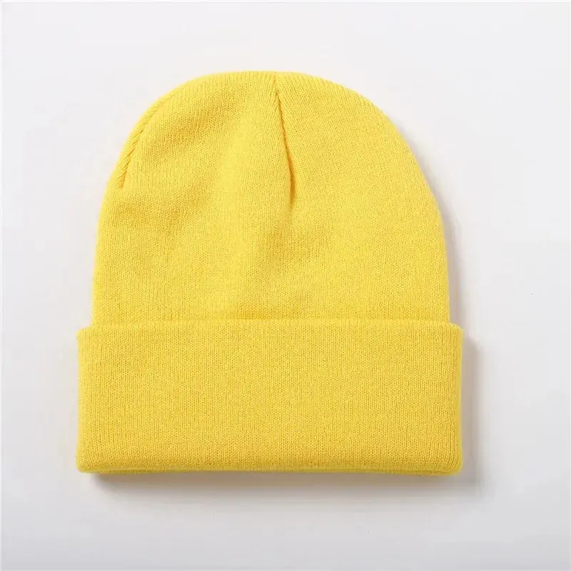 20 Colors New Korean Wool Acrylic Knitted Caps Women Men Skullcap Autumn Winter Elastic Skullies Beanies Cap Wholesale