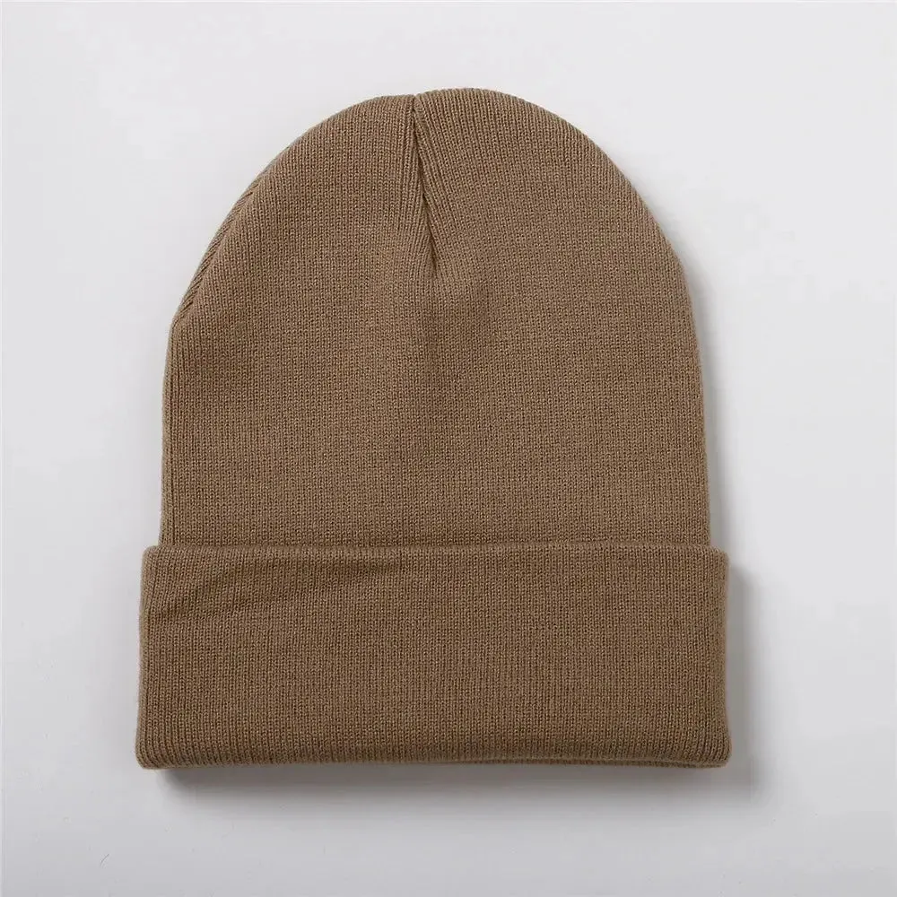 20 Colors New Korean Wool Acrylic Knitted Caps Women Men Skullcap Autumn Winter Elastic Skullies Beanies Cap Wholesale