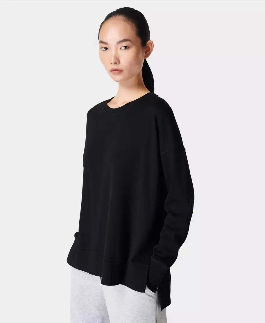 After Class Longline Sweatshir Sb8985 Black