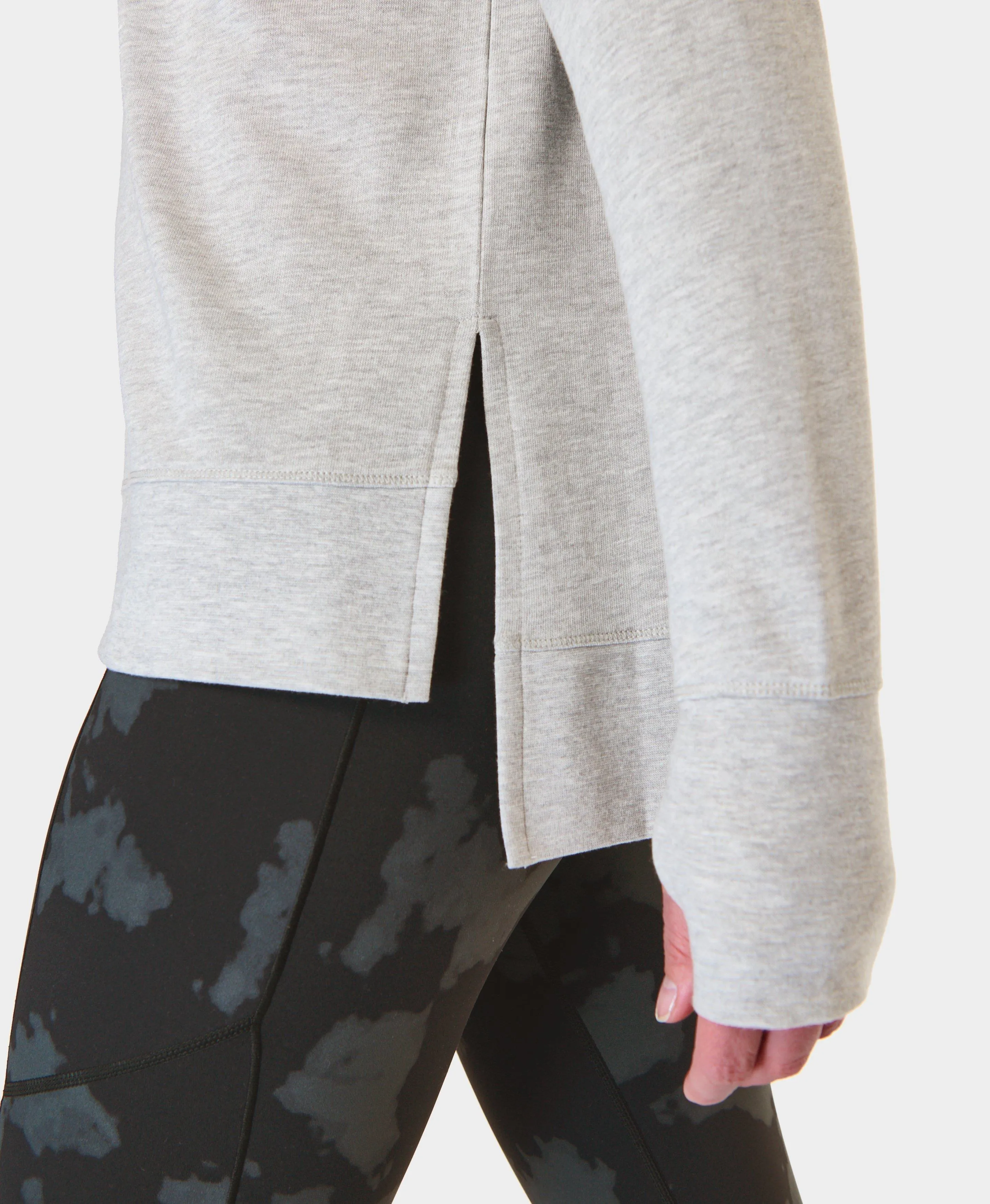 After Class Longline Sweatshir Sb8985b Light-Grey-Marl