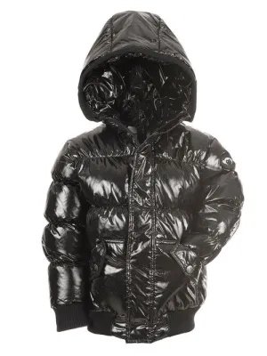 Appaman Puffy Coat Black Glitter