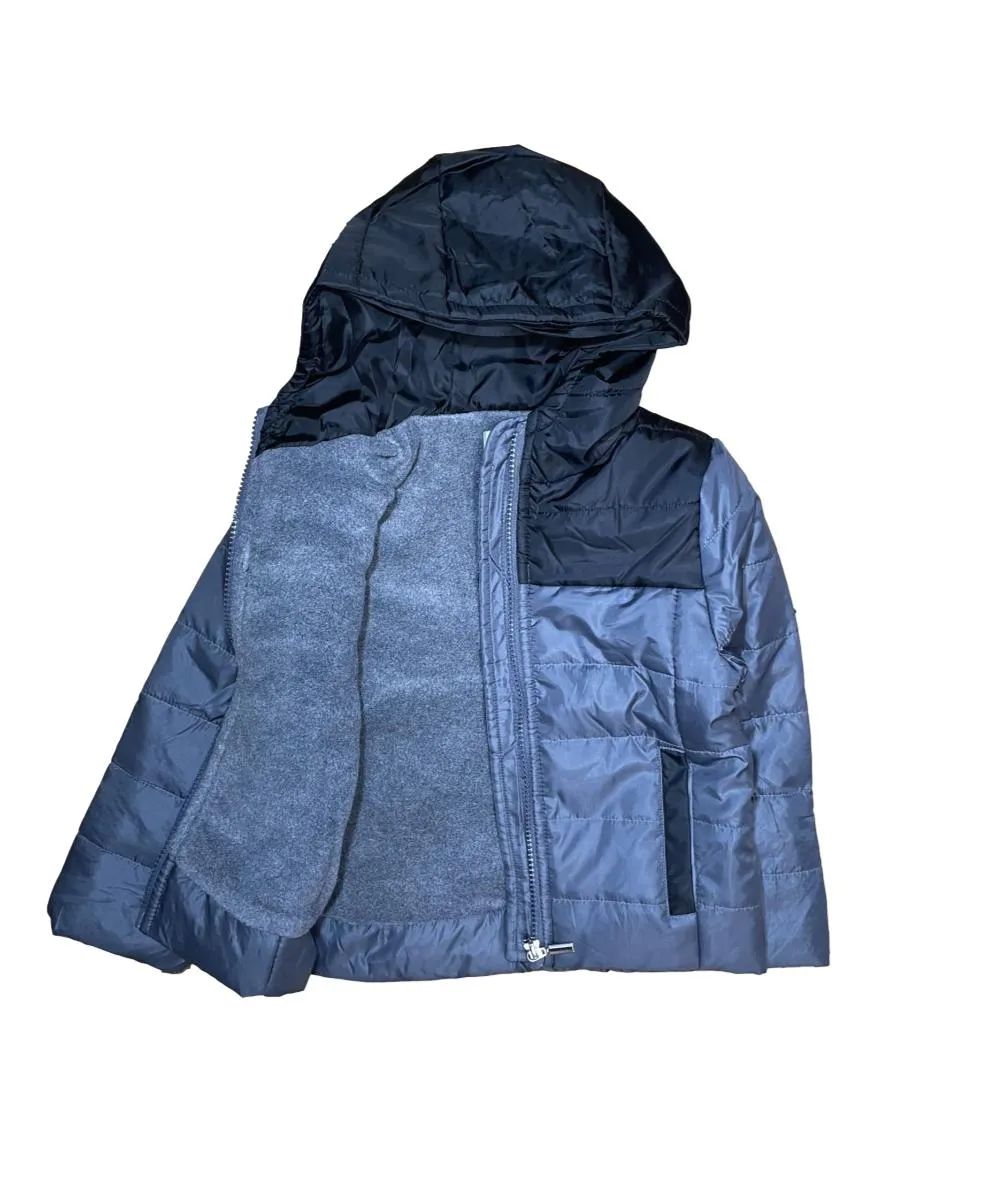 Boy's Zipper Hooded Puffer Jacket