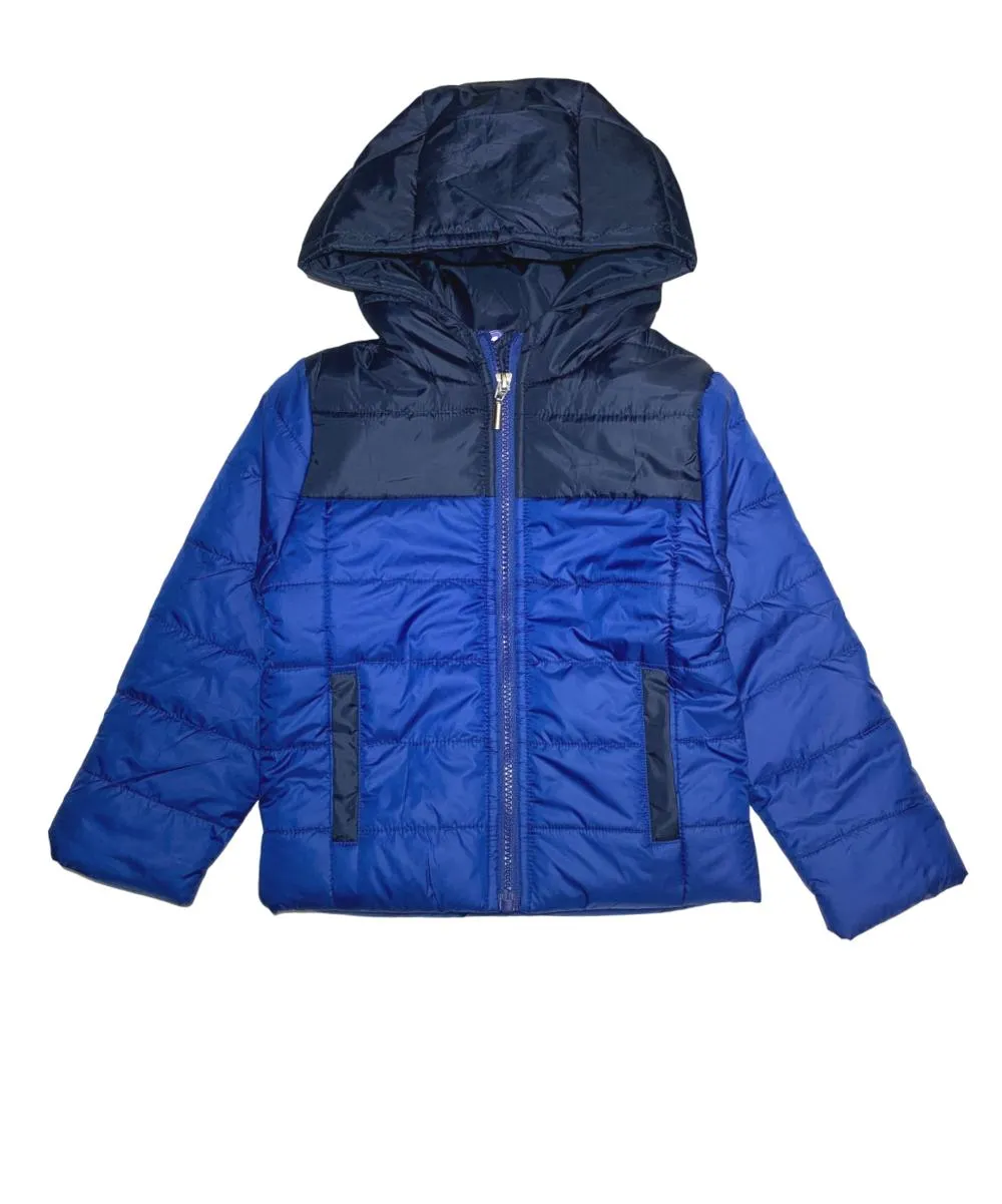 Boy's Zipper Hooded Puffer Jacket