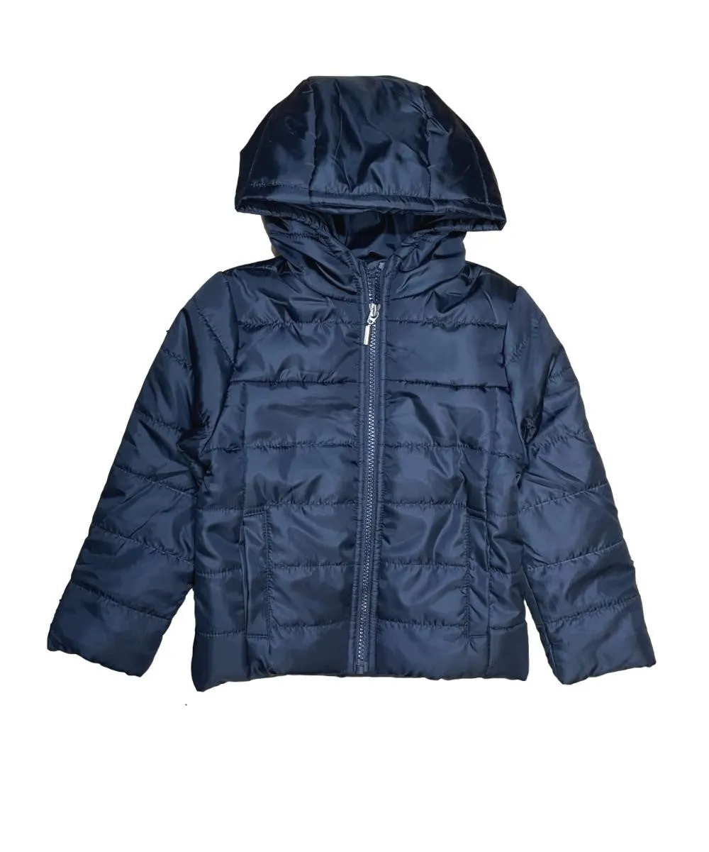 Boy's Zipper Hooded Puffer Jacket