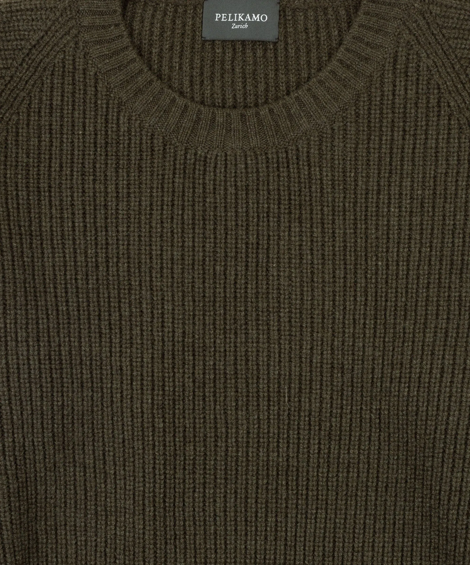 Cashmere Heavy Ribbed Roundneck Sweater