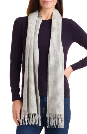 CASHMERE HOUNDSTOOTH SCARF