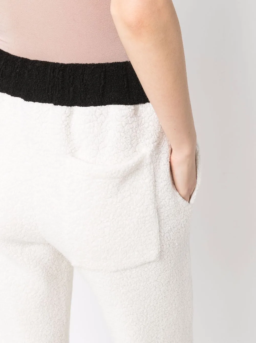 colour-block terrycloth track pants