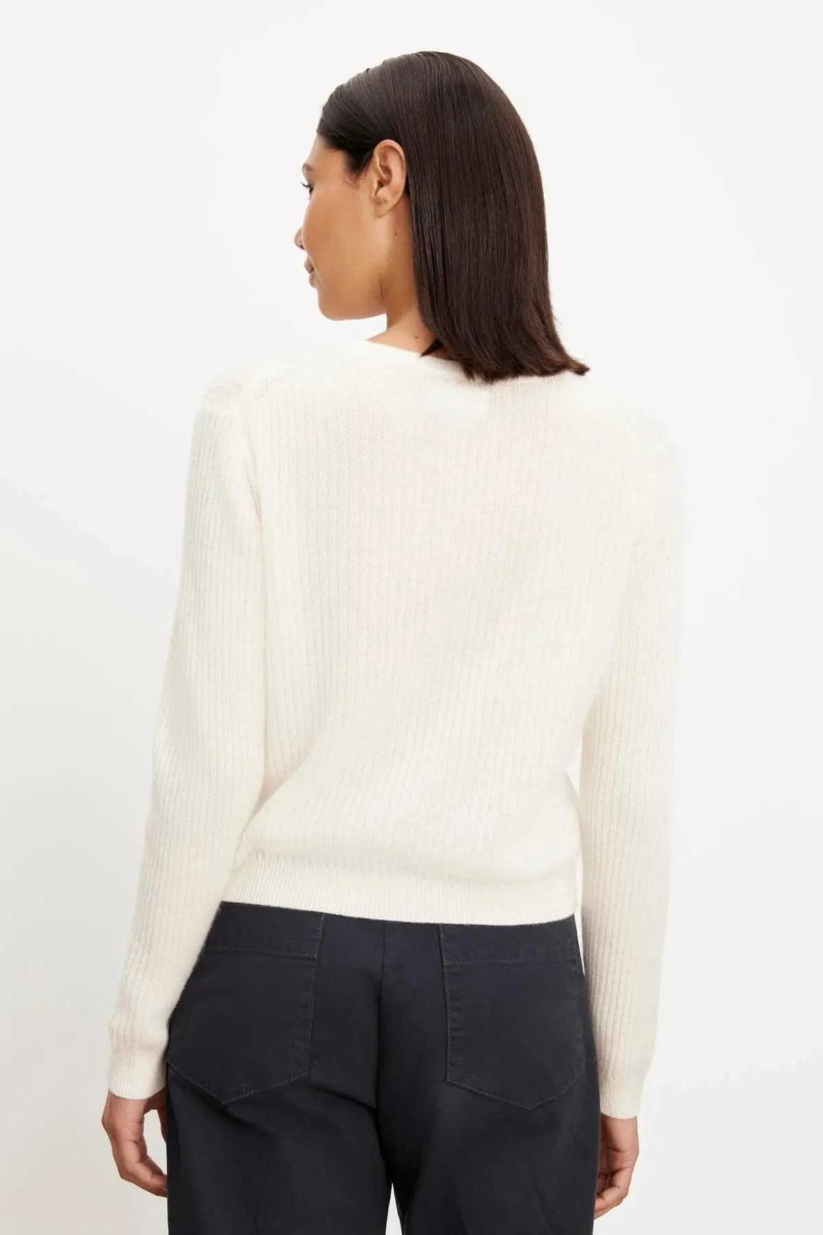 CORALIE Cashmere Cardigan in Milk