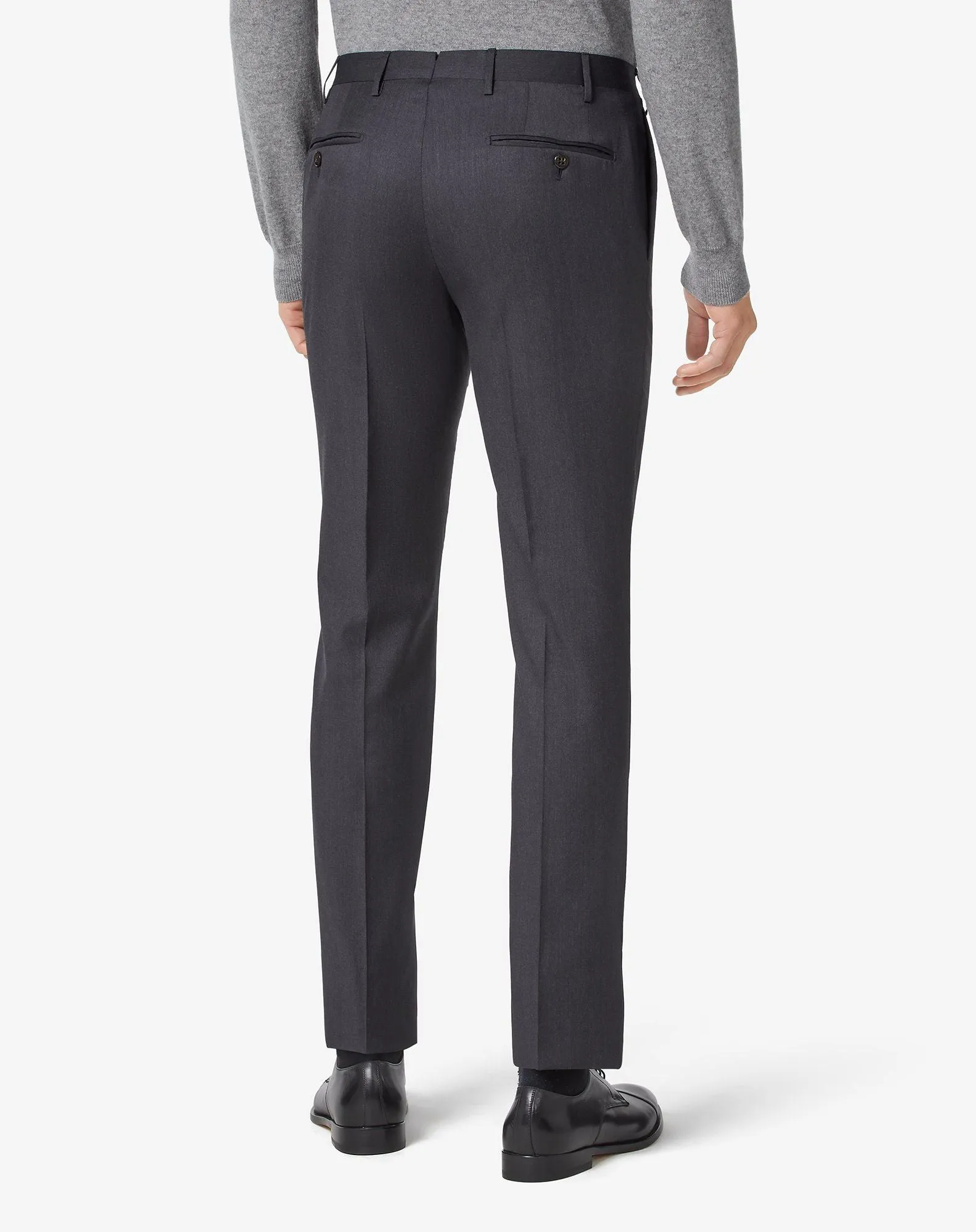 CORNELIANI Regular Fit Trousers CHARCOAL REG