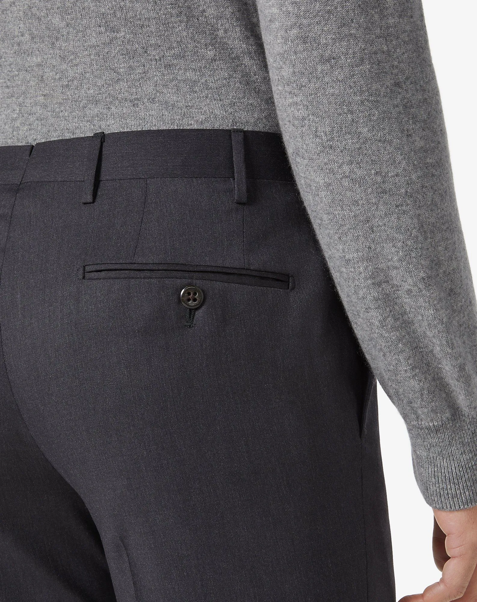 CORNELIANI Regular Fit Trousers CHARCOAL REG