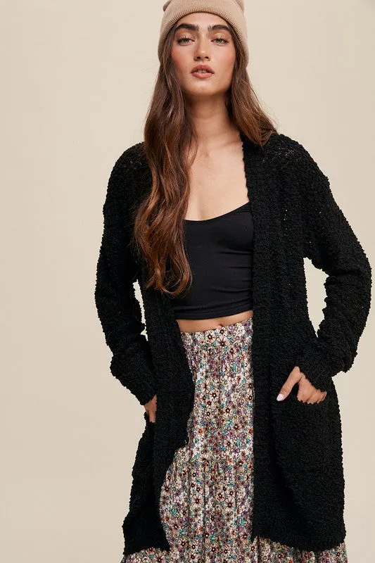 Cozy Corner Long Knit Cardigan Sweater