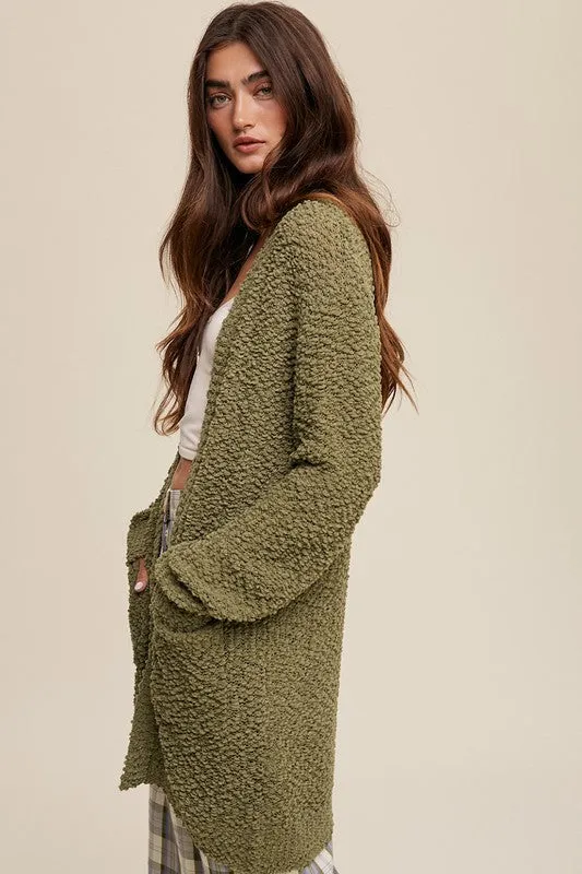 Cozy Corner Long Knit Cardigan Sweater