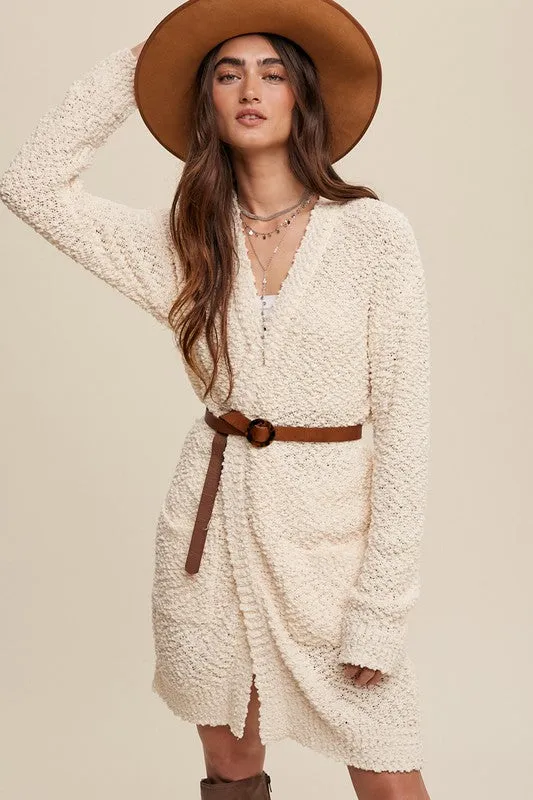 Cozy Corner Long Knit Cardigan Sweater