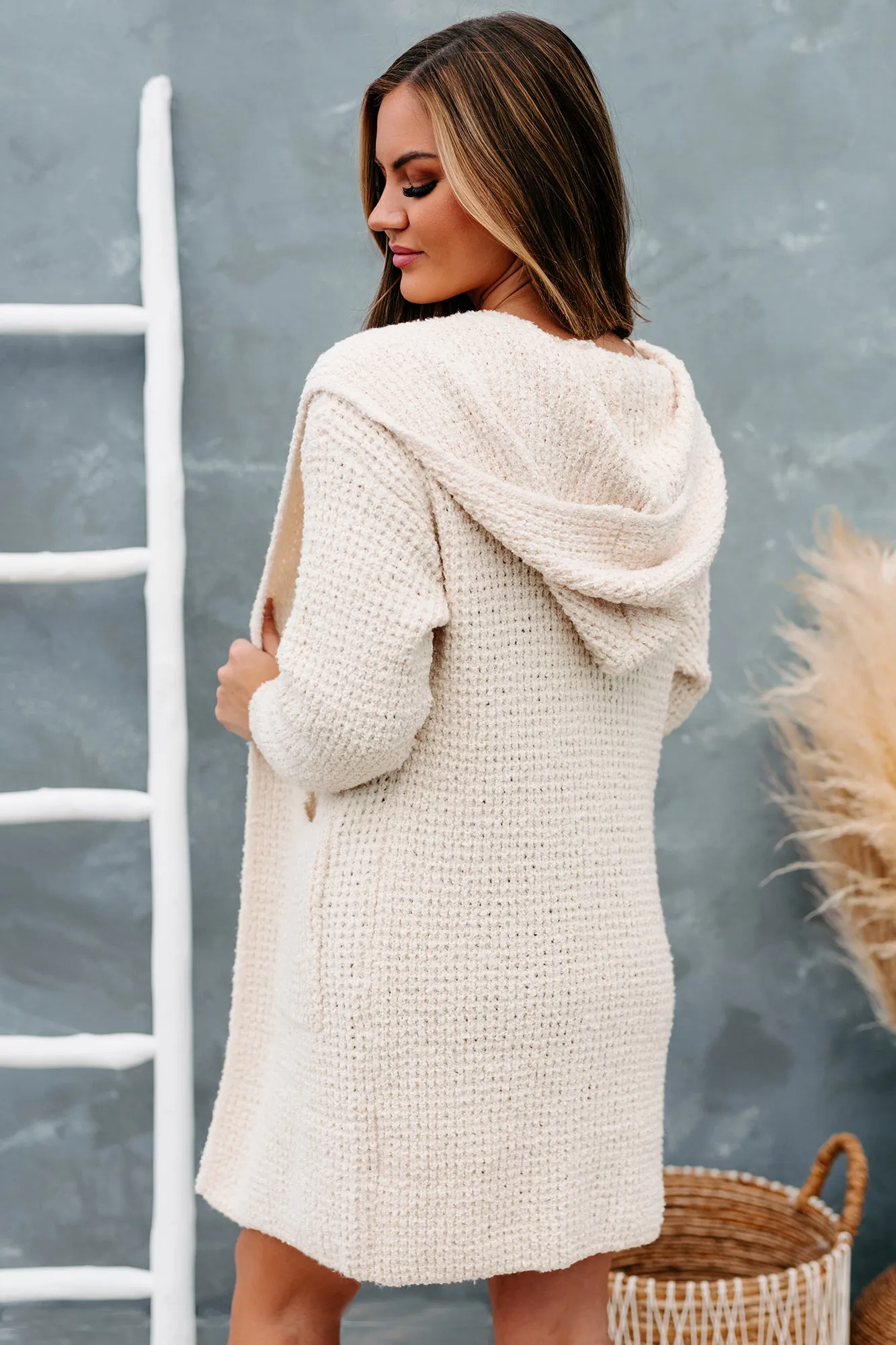 Forecasting Frost Hooded Cardigan (Cream)