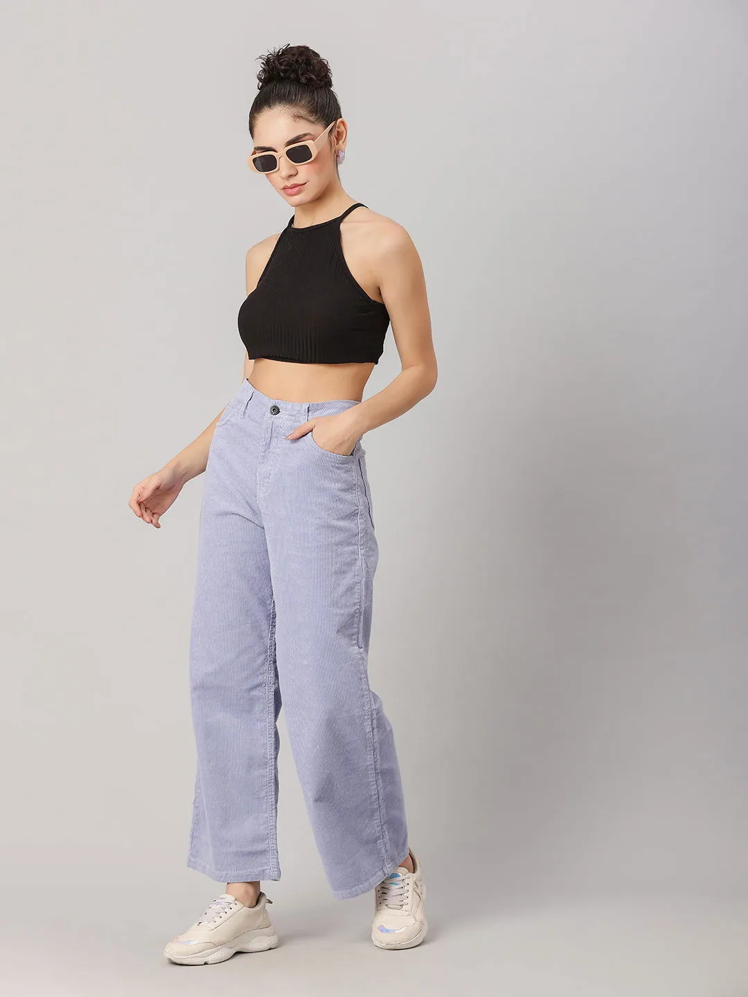 GIRLS LAVENDER CORDUROY PANTS