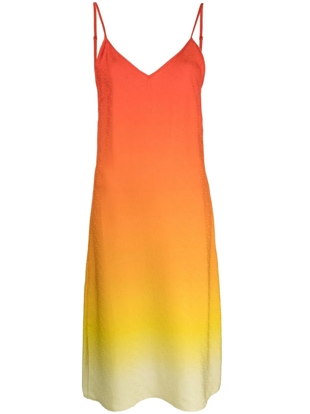 gradient silk slip dress