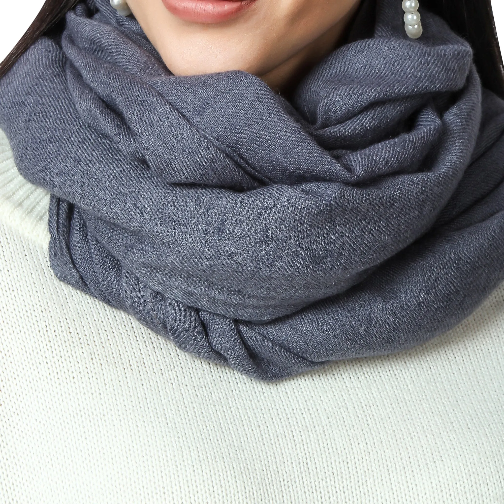 Gray Cashmere Scarf