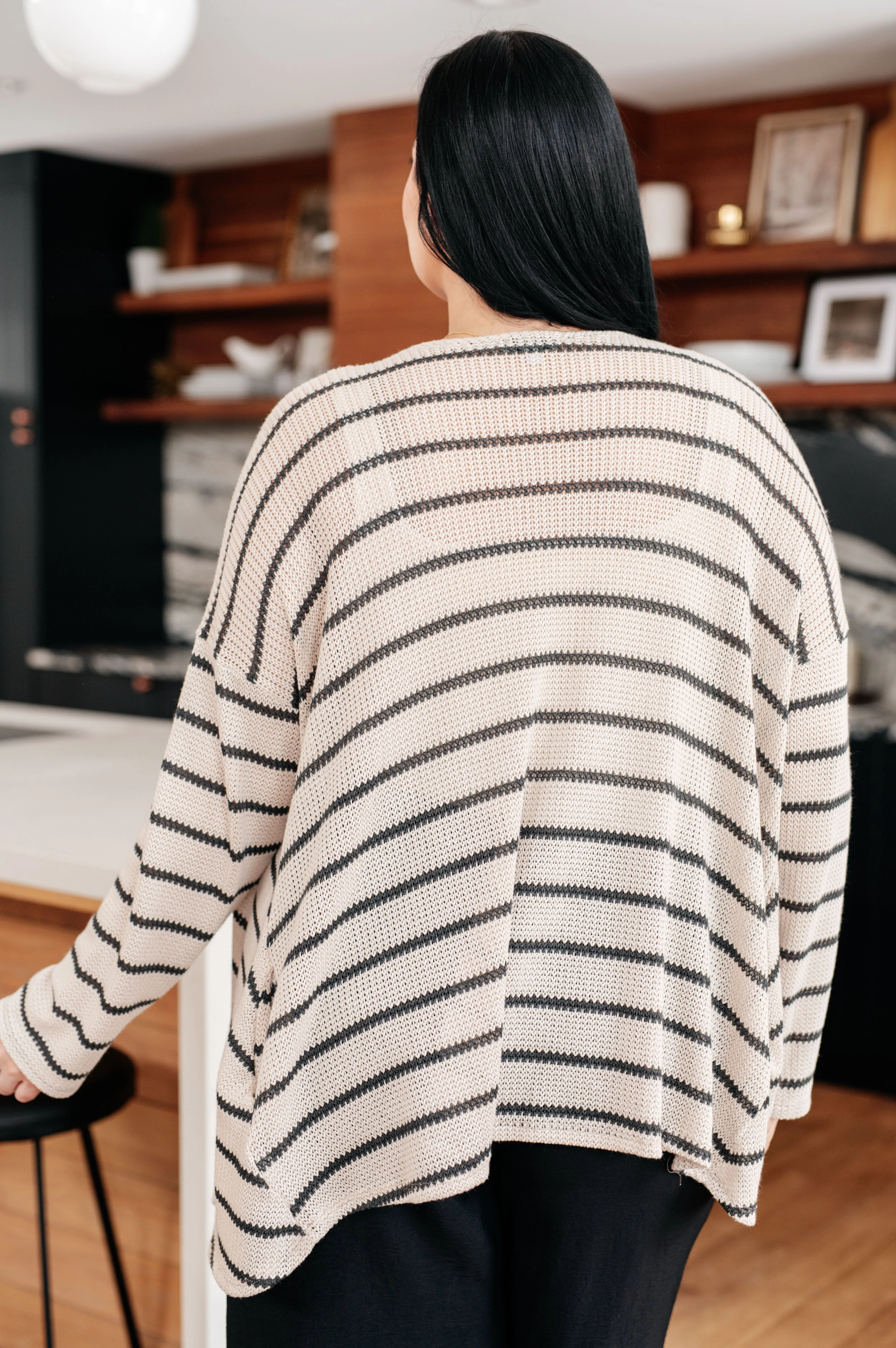 Hazel Blues® |  Weekend Adventure Striped Longline Cardigan