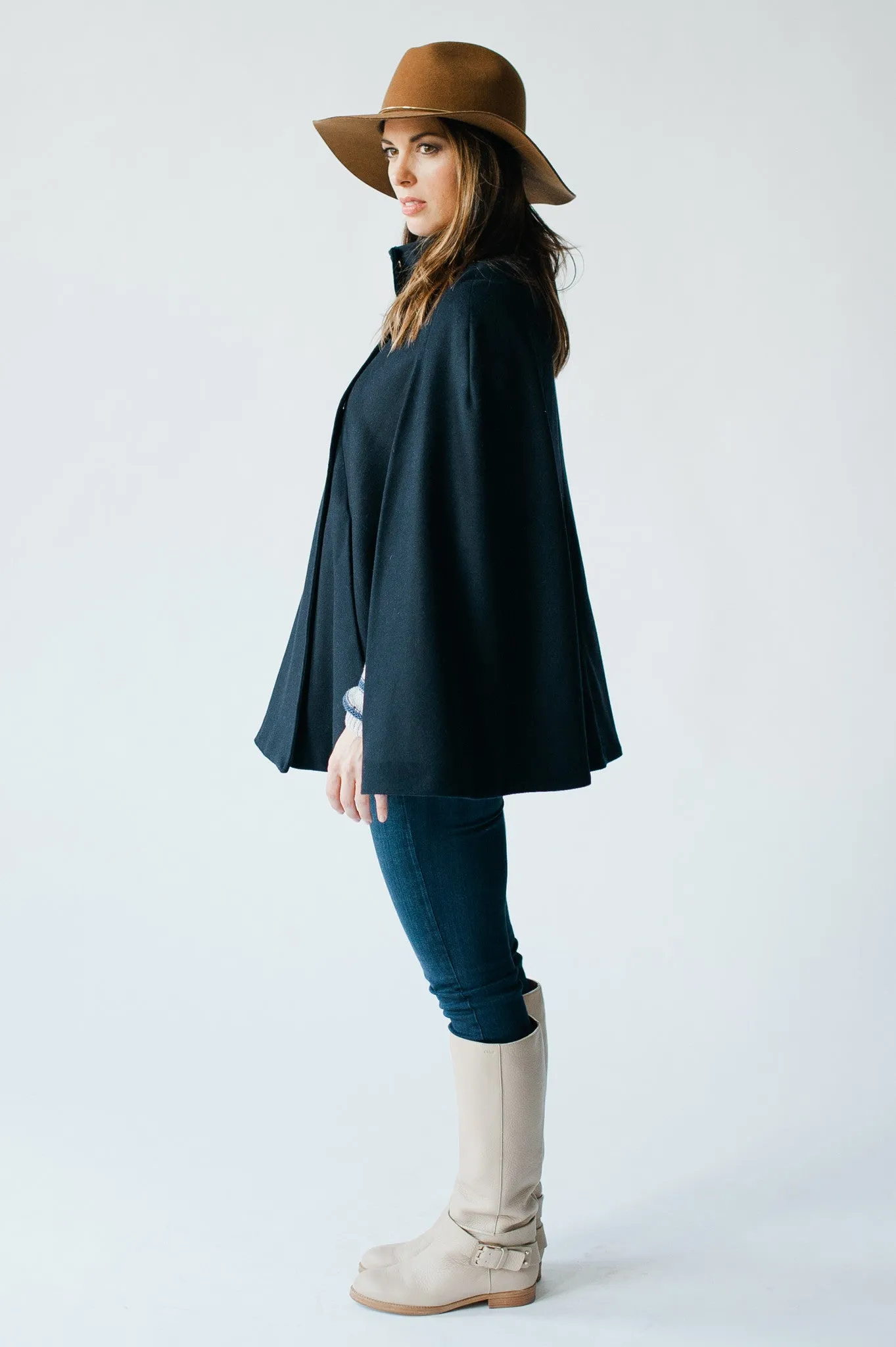 High Street Swing Cape - Navy