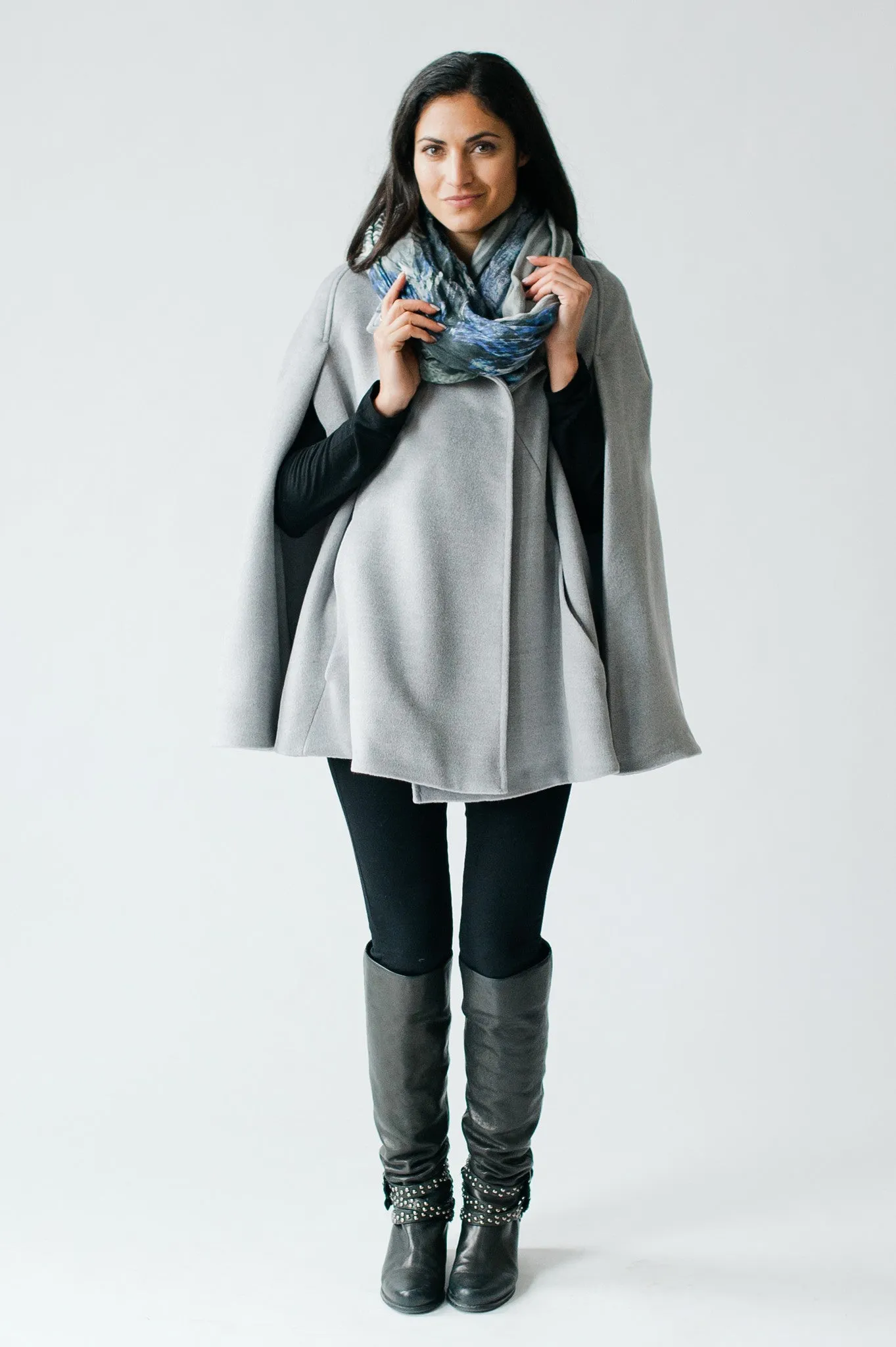 High Street Swing Cape - Silver