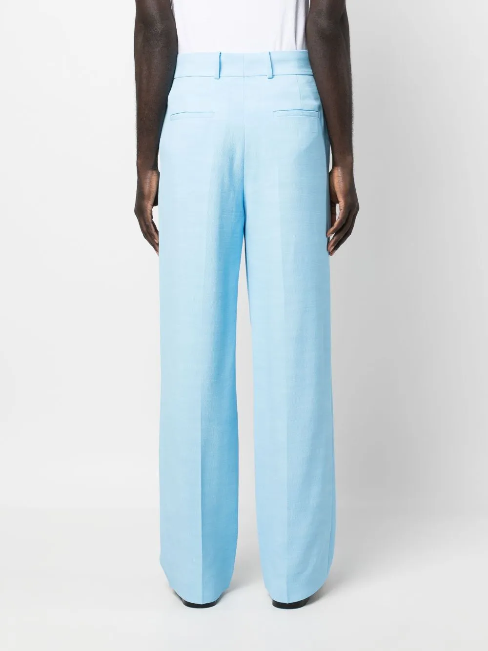 high-waisted wide-leg trousers