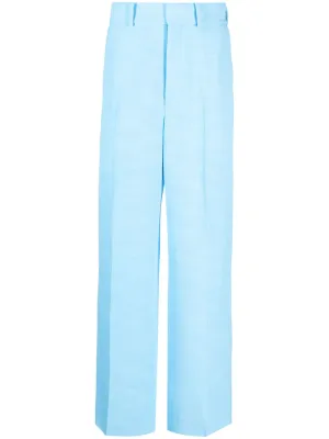 high-waisted wide-leg trousers