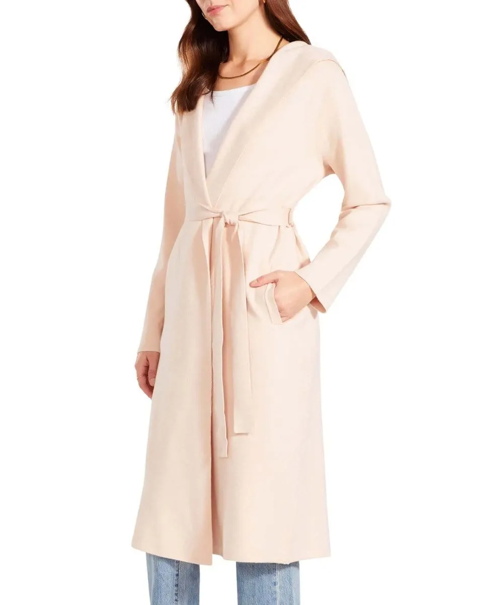 Hood to Go Belted Cardigan Alabaster