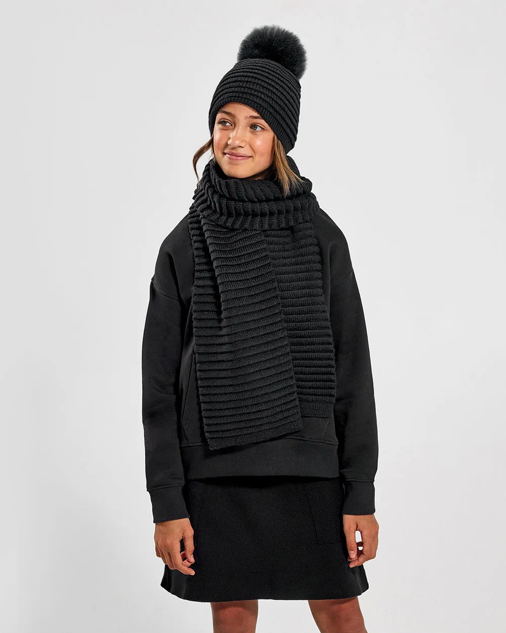 Kids (6-14 Years) Ribbed Scarf