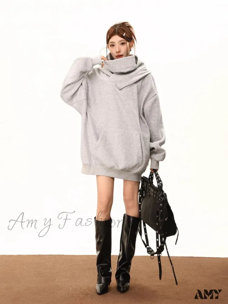 Korean Y2K Chic Loose Streetwear Oversized Harajuku Warm Hoodie