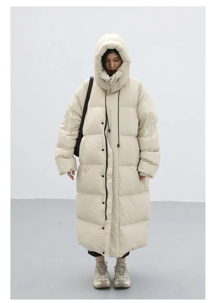 Ladies Puffy Long puffer thick coat long warm best winter coat