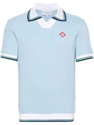 logo-patch piqué polo shirt