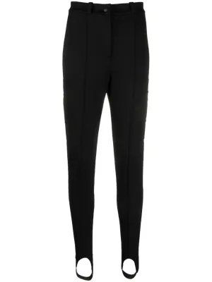 lyocell-cotton blend stirrup trousers