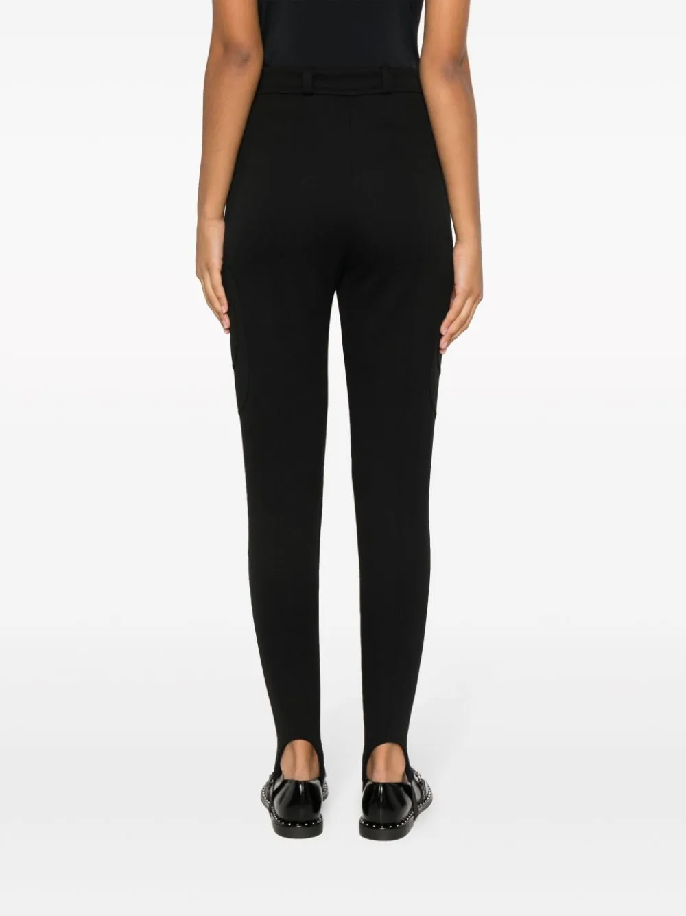 lyocell-cotton blend stirrup trousers