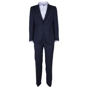 Made in Italy Blue Virgin Wool Men's Suit