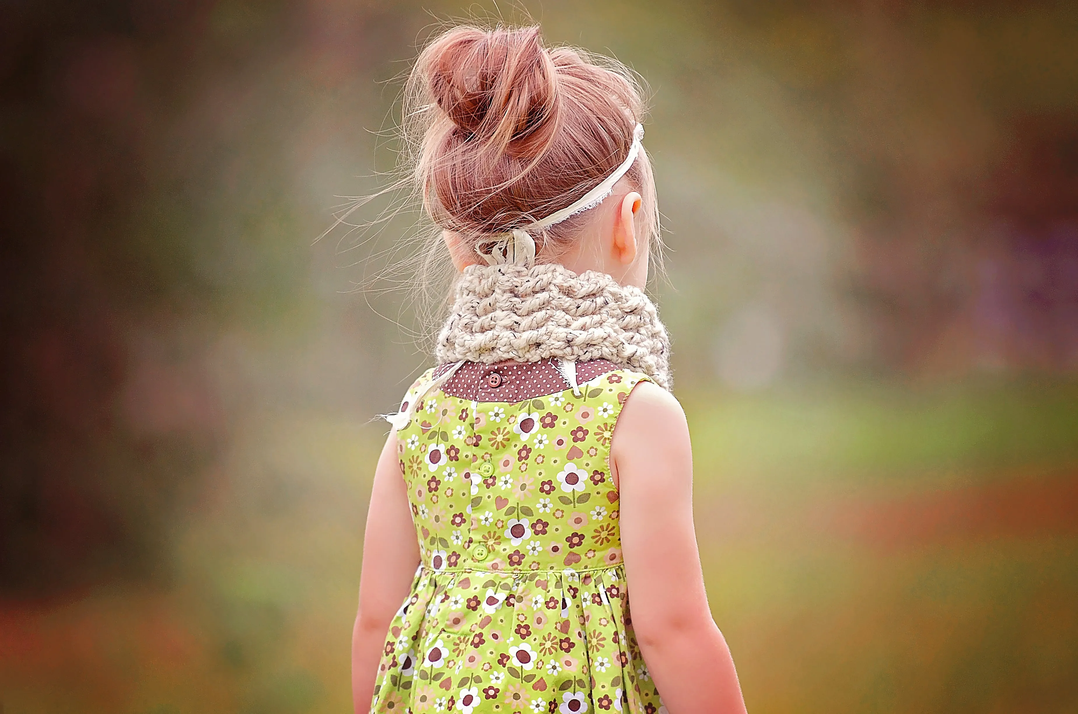 Oatmeal button scarf