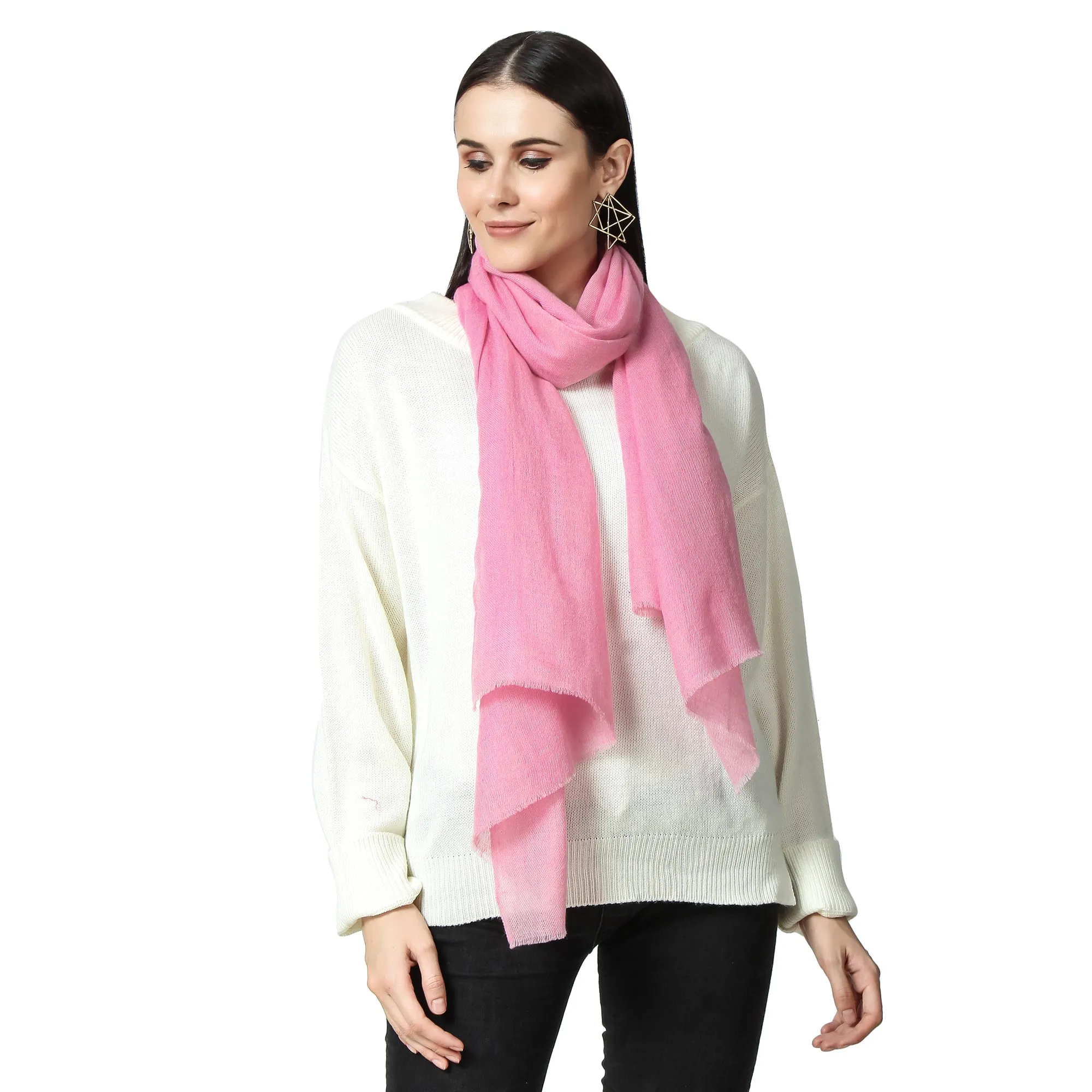 Pink Cashmere Scarf