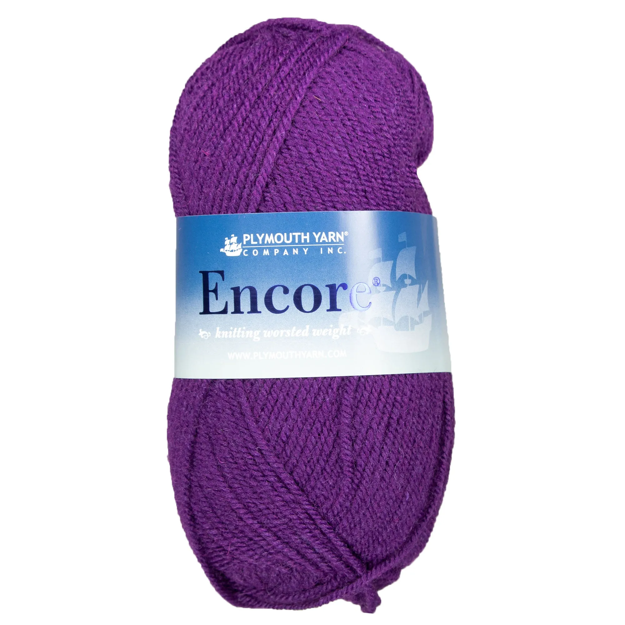 Plymouth Yarn Encore Worsted Yarn - 0158 Purple Amethyst