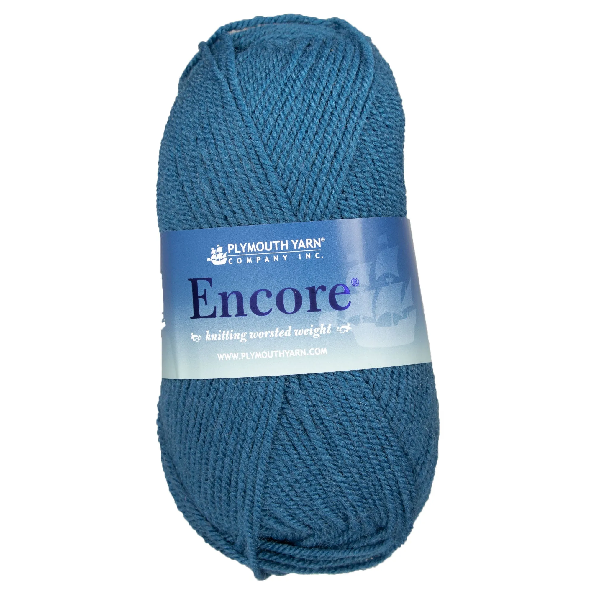 Plymouth Yarn Encore Worsted Yarn - 0598 Dark Wedgewood