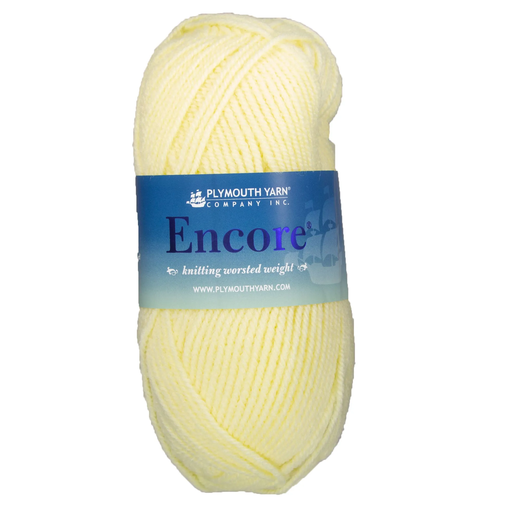 Plymouth Yarn Encore Worsted Yarn - 0896 Petal Yellow