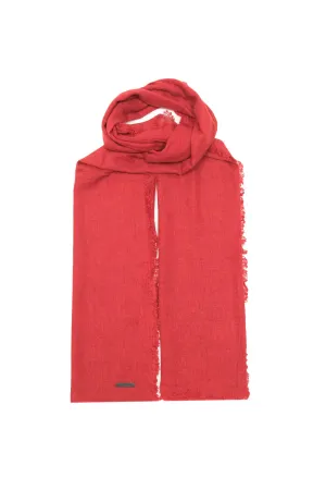 Red Jas Silk Wool Shawl