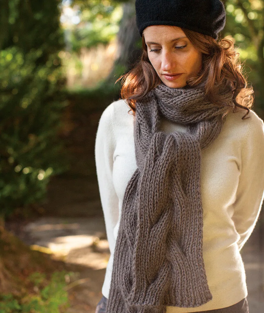 Reversible Cable Neck Wrap & Scarf Pattern