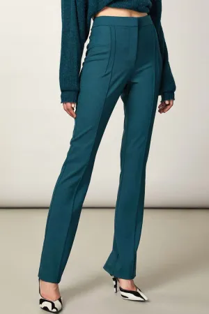 Slim-fit Gabardine Trousers in Teal | FINAL SALE