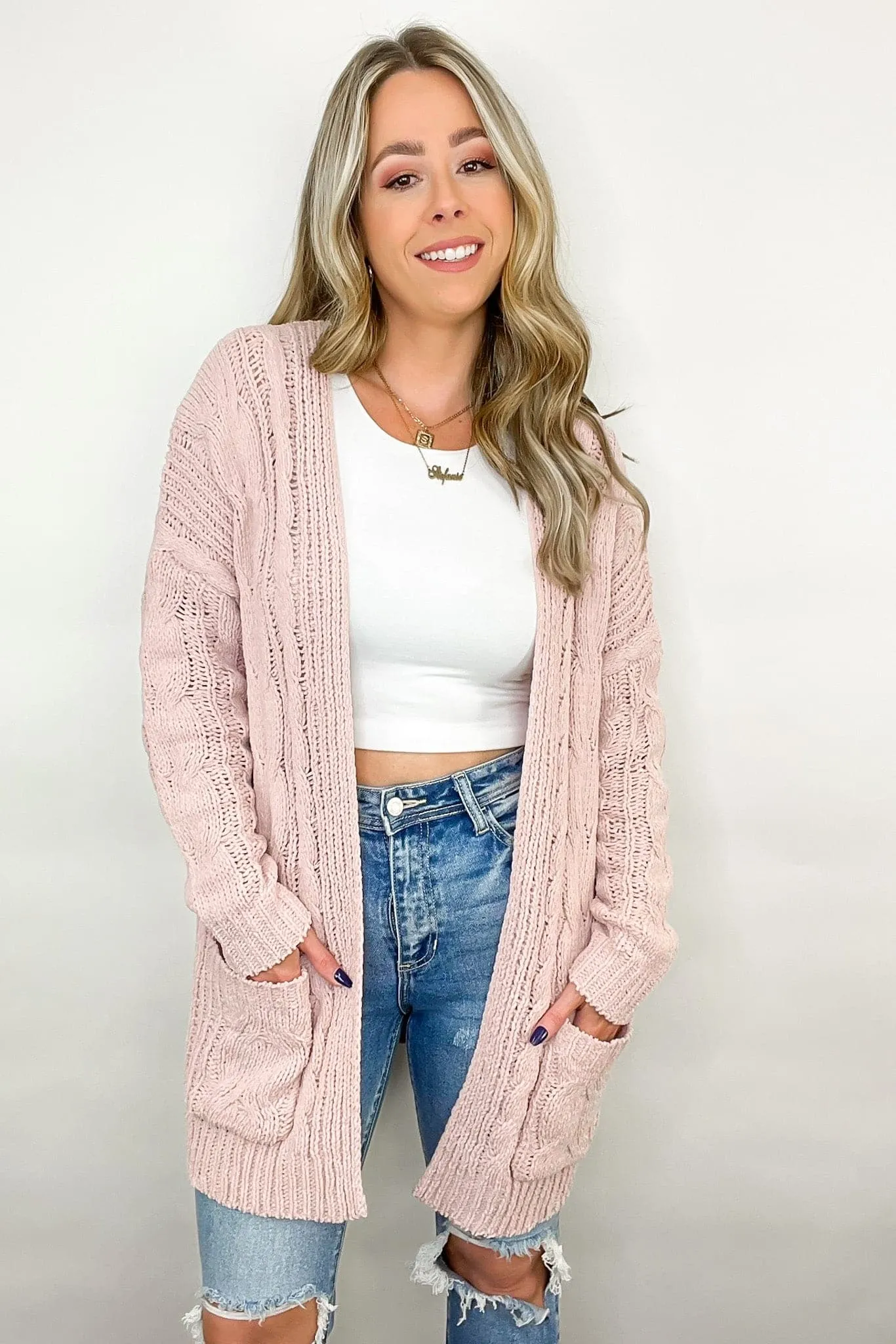 Style Forecast Cable Knit Cardigan - FINAL SALE