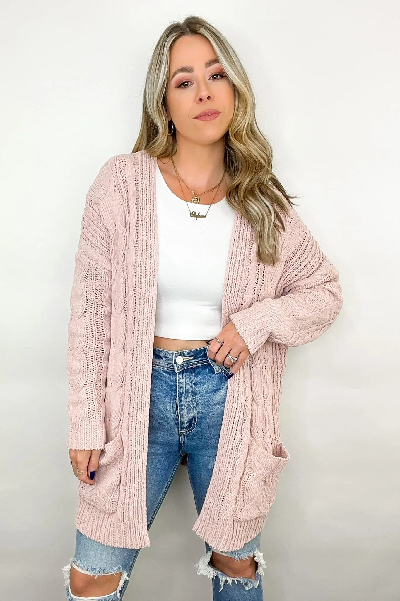 Style Forecast Cable Knit Cardigan - FINAL SALE