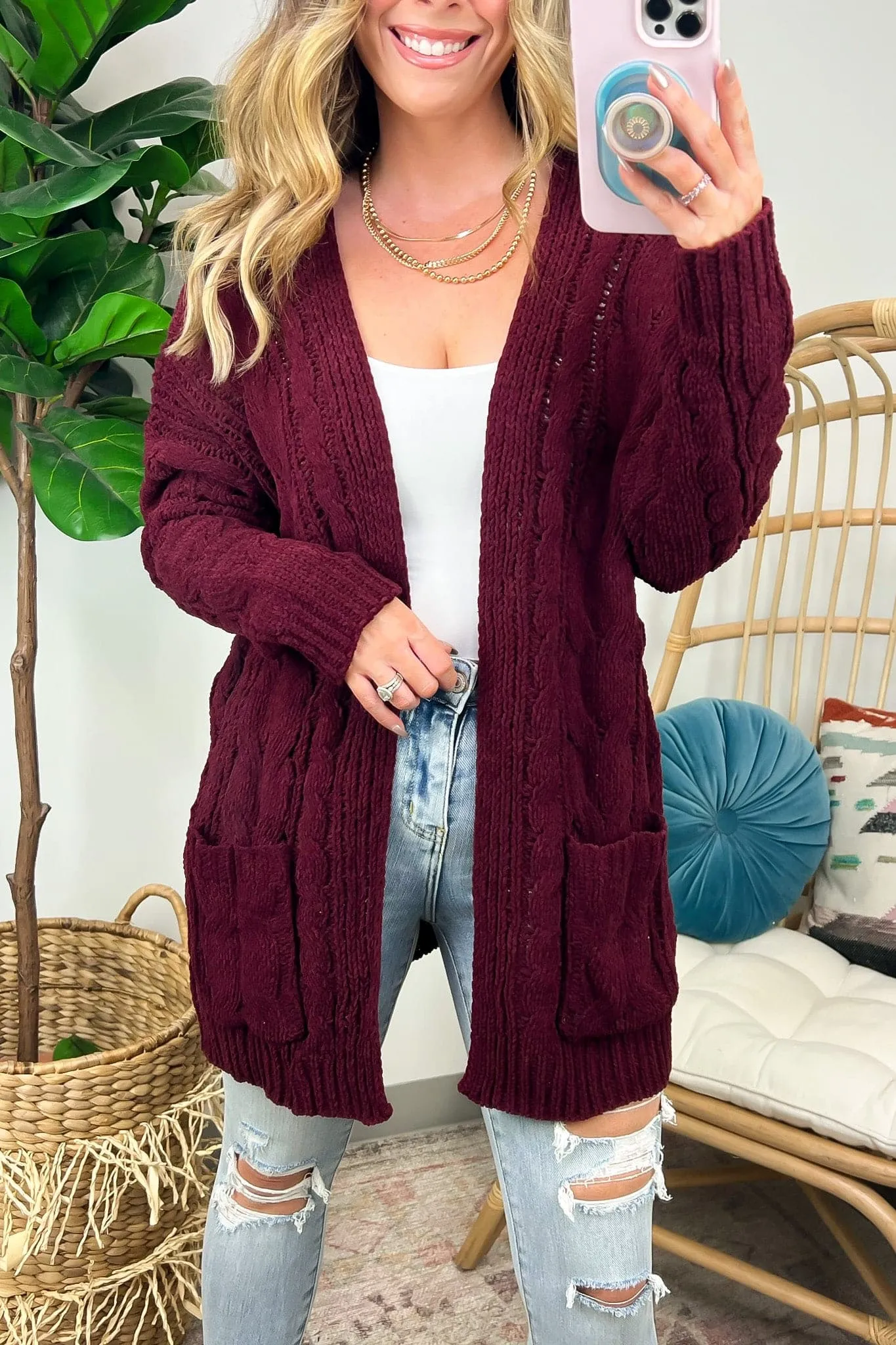 Style Forecast Cable Knit Cardigan - FINAL SALE