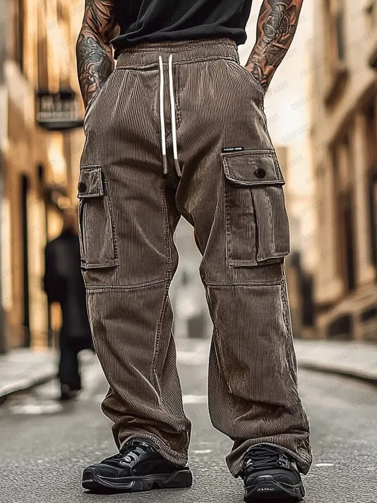 Utility Fashion Corduroy Cargo Pants