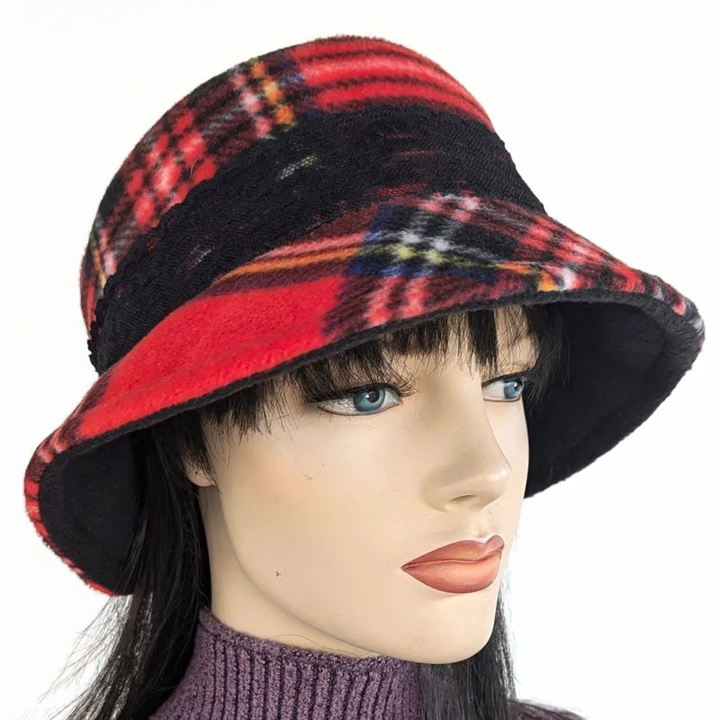 Winter Bucket Hat, with lace trim, assorted colors and fabric combos