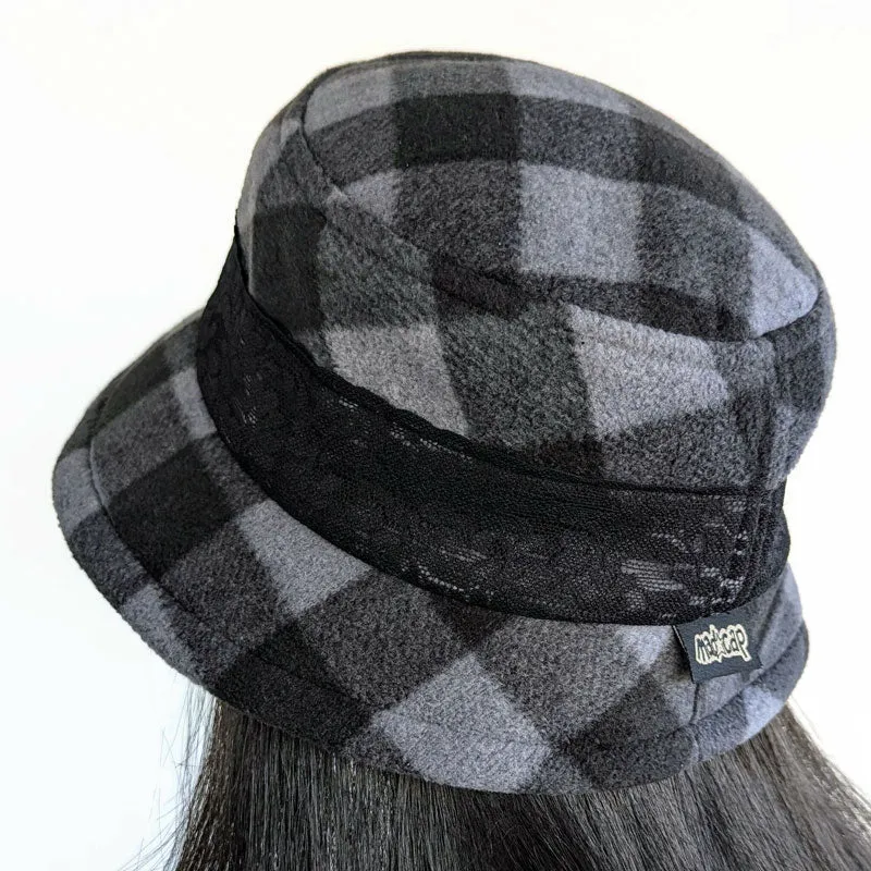 Winter Bucket Hat, with lace trim, assorted colors and fabric combos