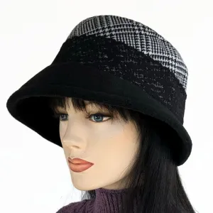 Winter Bucket Hat, with lace trim, assorted colors and fabric combos