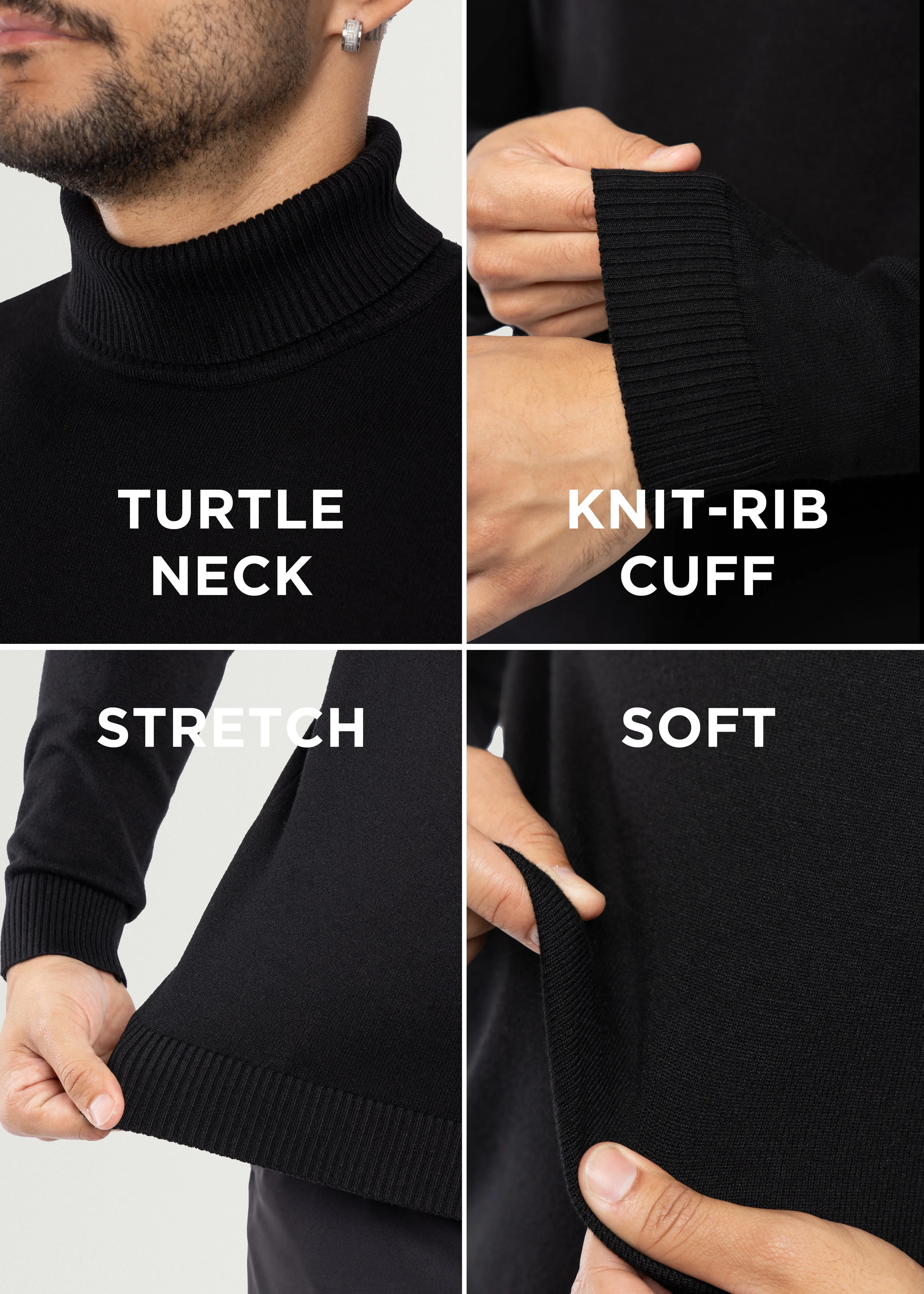 X RAY Men's Turtleneck Mock Neck Pullover Sweater Big & Tall Available